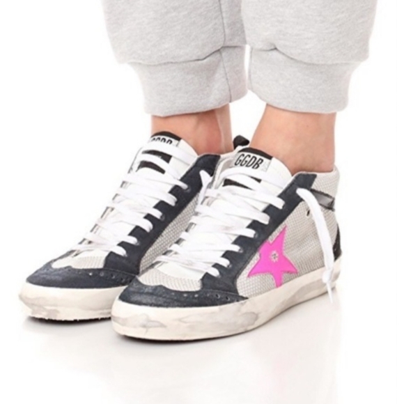 Golden Goose Shoes - Golden goose Brogue mesh mid top sneakers